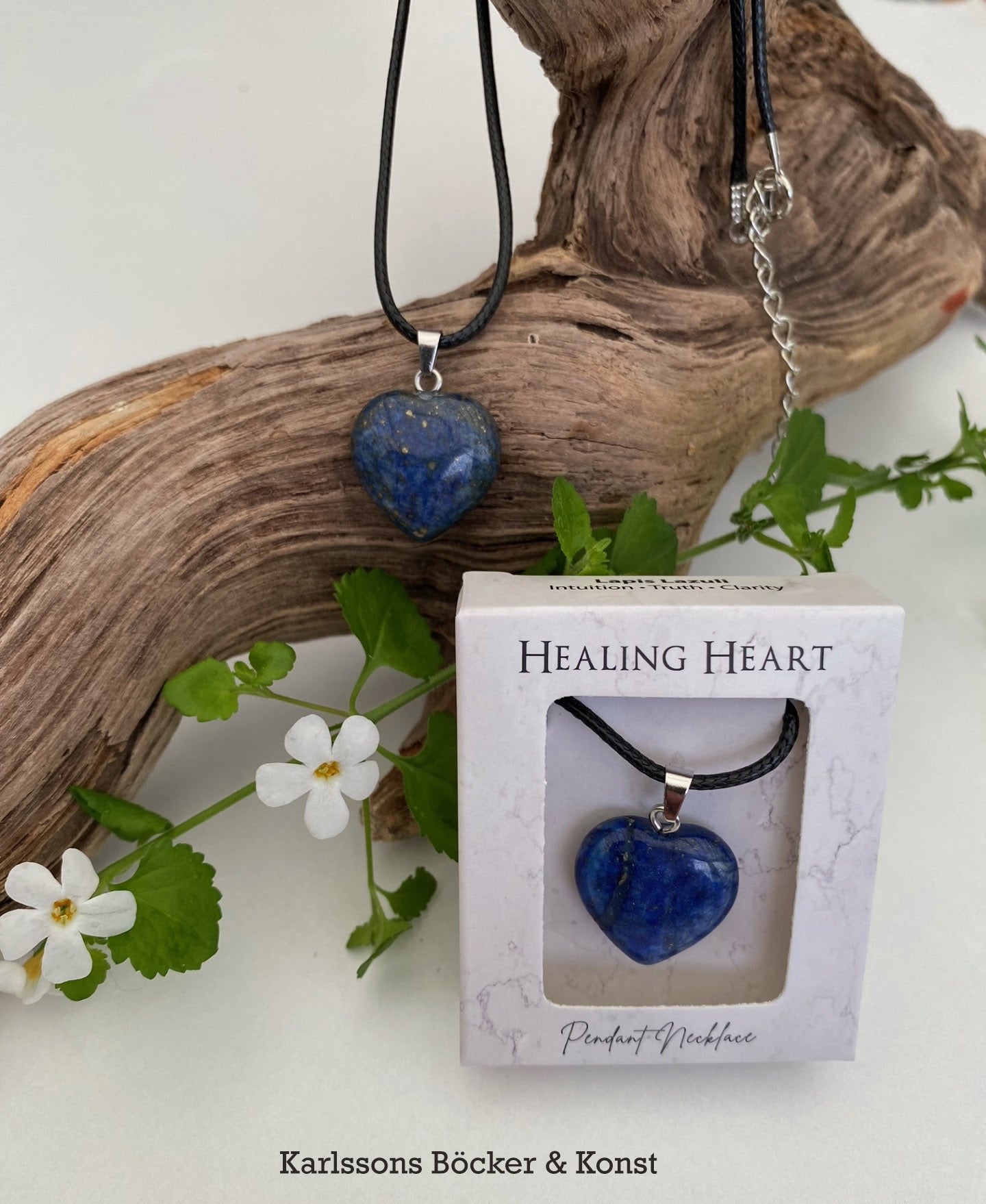 Halsband Lapis Lazuli Med Stenhjärta