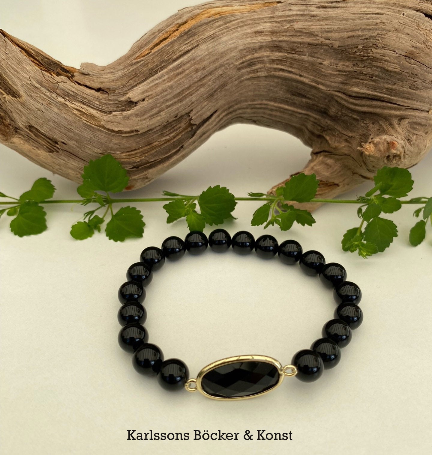 Armband Med Länk Onyx Svart